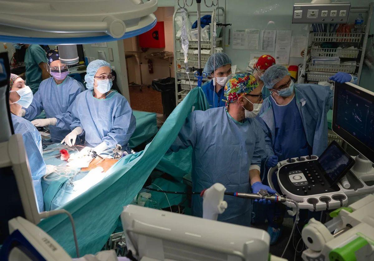 Intervención ante una cardiopatía de niños.