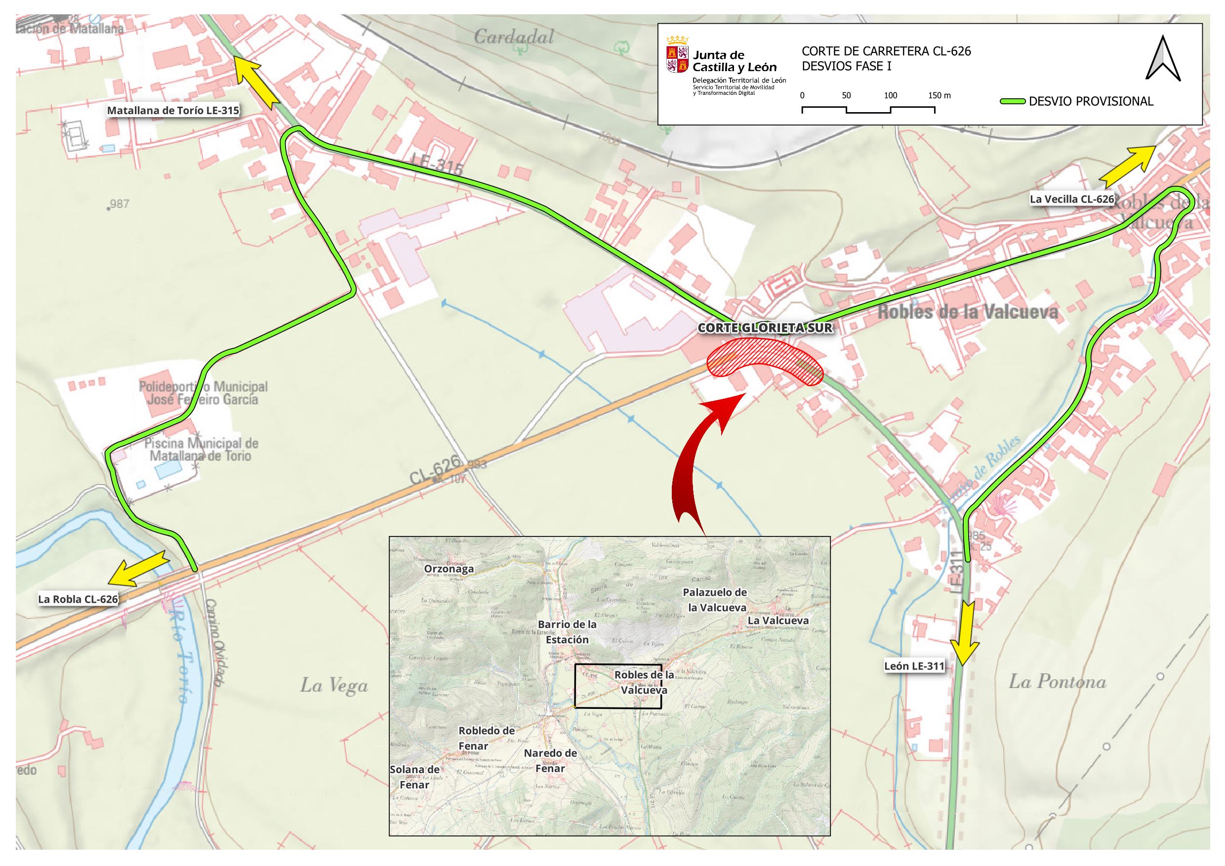 Imagen del lugar donde se corta el tráfico.