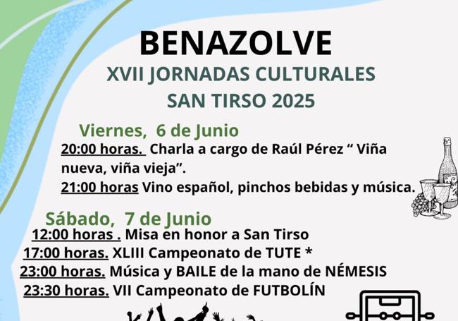 Cartel de actividades.