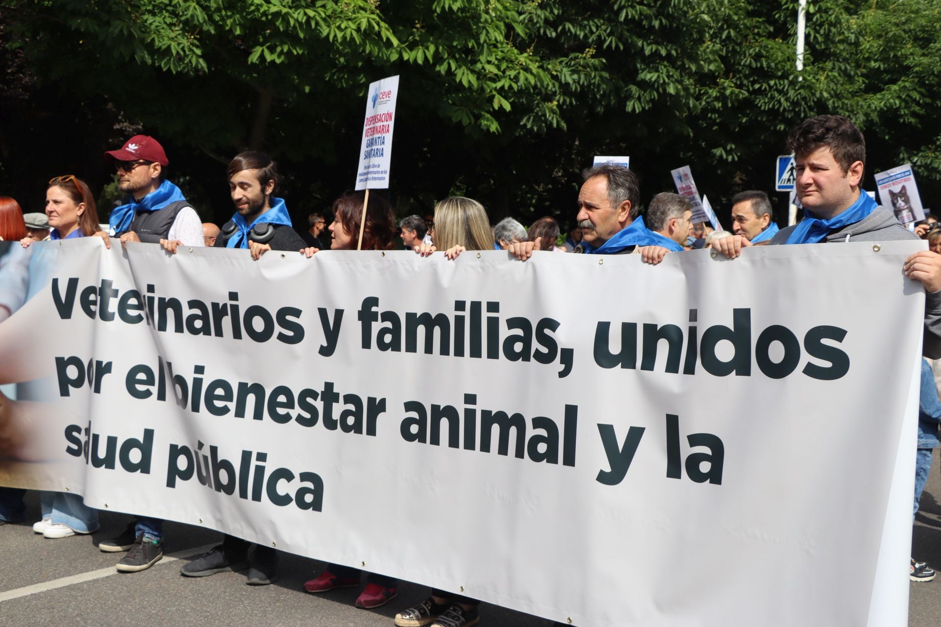 Imágenes de la manifestación veterinaria en León