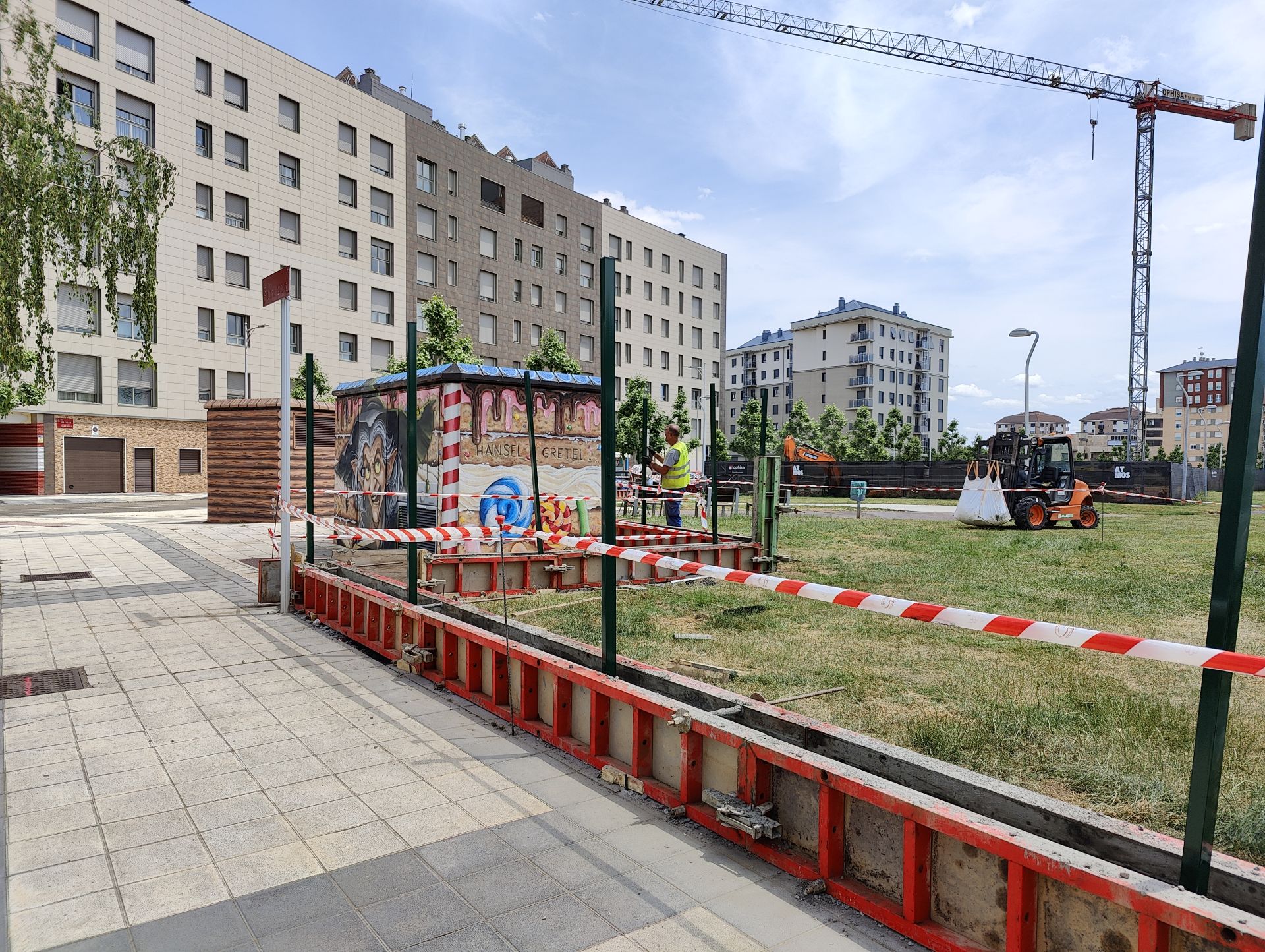 Obras en el parque de la Participación Ciudadana de León