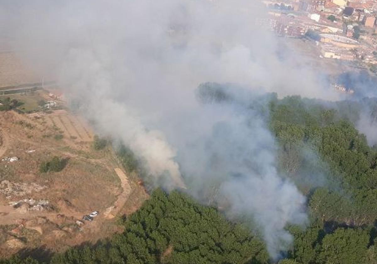 El incenido se encunetra en el Mirador de la Condesa de Valencia de Don Juan.