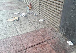 Suciedad en la capital leonesa días después del Monoloco