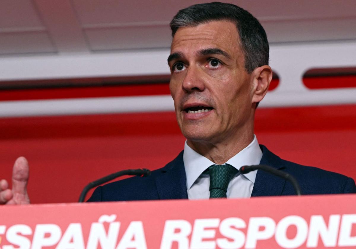 Pedro Sánchez en la rueda de prensa del pasado viernes, 13 de junio.