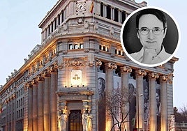 Sede del instituto cervantes y, en pequeño, el leonés Luis Ángel Macías.