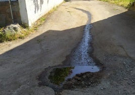 Estado de las calles de una de las pedanías.