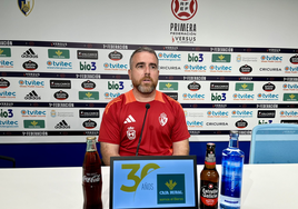 Javi Rey, en la comparecencia previa al partido ante el Andorra
