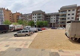 Parcela para la obra de la vivienda protegida.