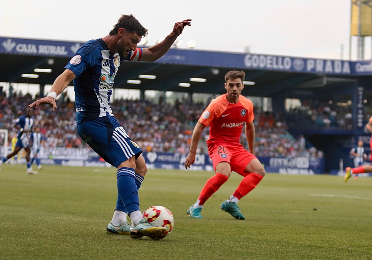 Borja Valle, en el encuentro ante el Andorra