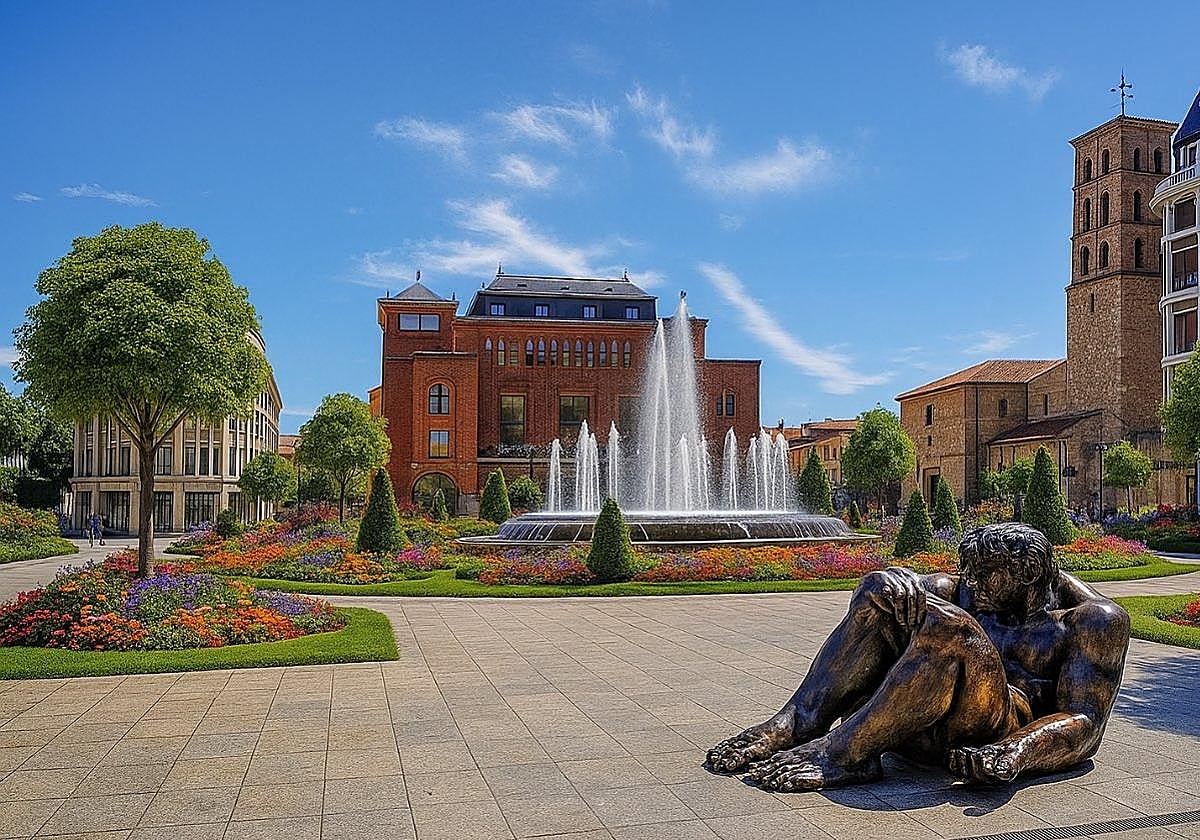 Las imágenes de la recreación de la ciudad de León con nueva vegetación