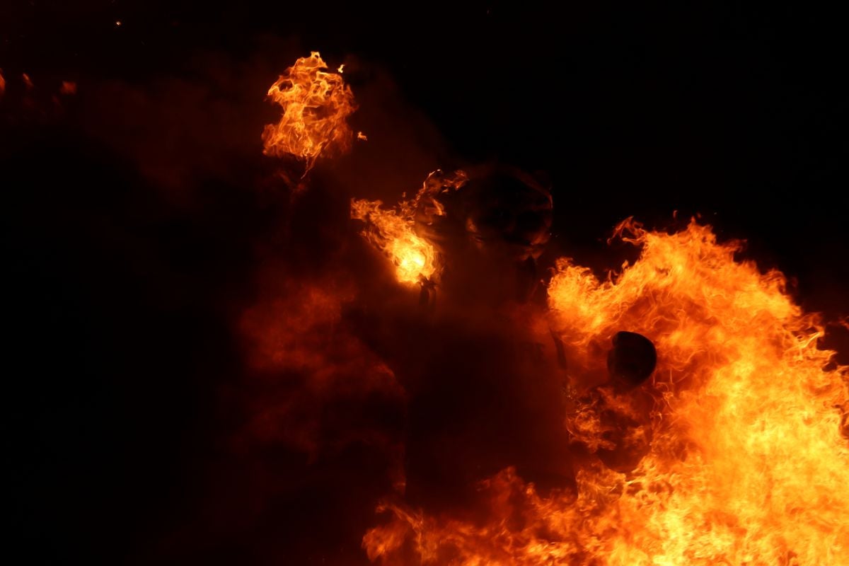 Las mejores imágenes de la hoguera de San Juan en León