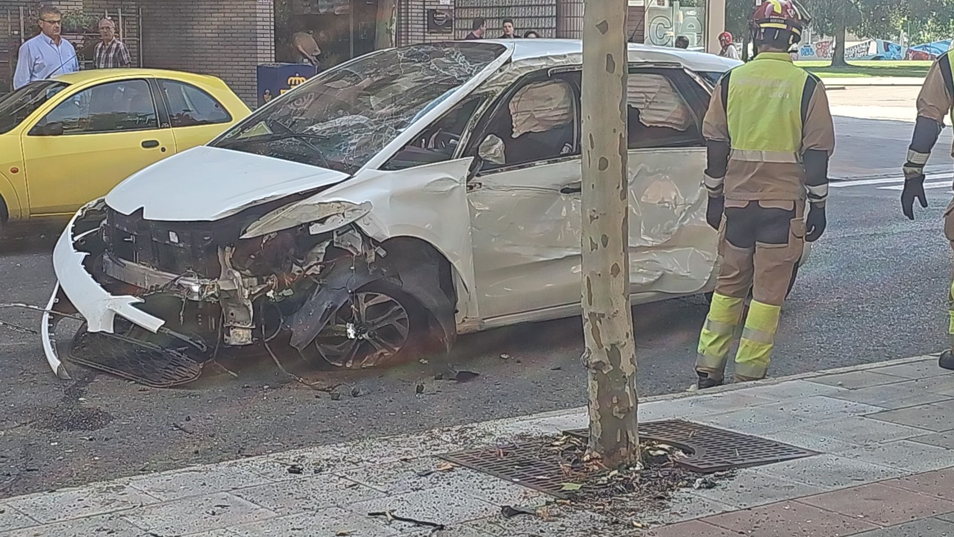 Accidente en el barrio Eras de Renueva.