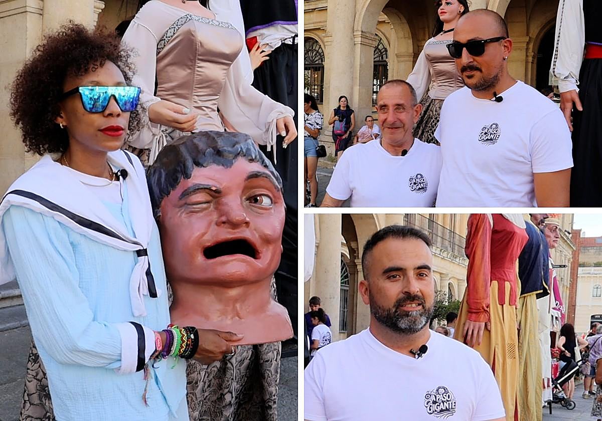 Imagen de gigantes y cabezudos en León.