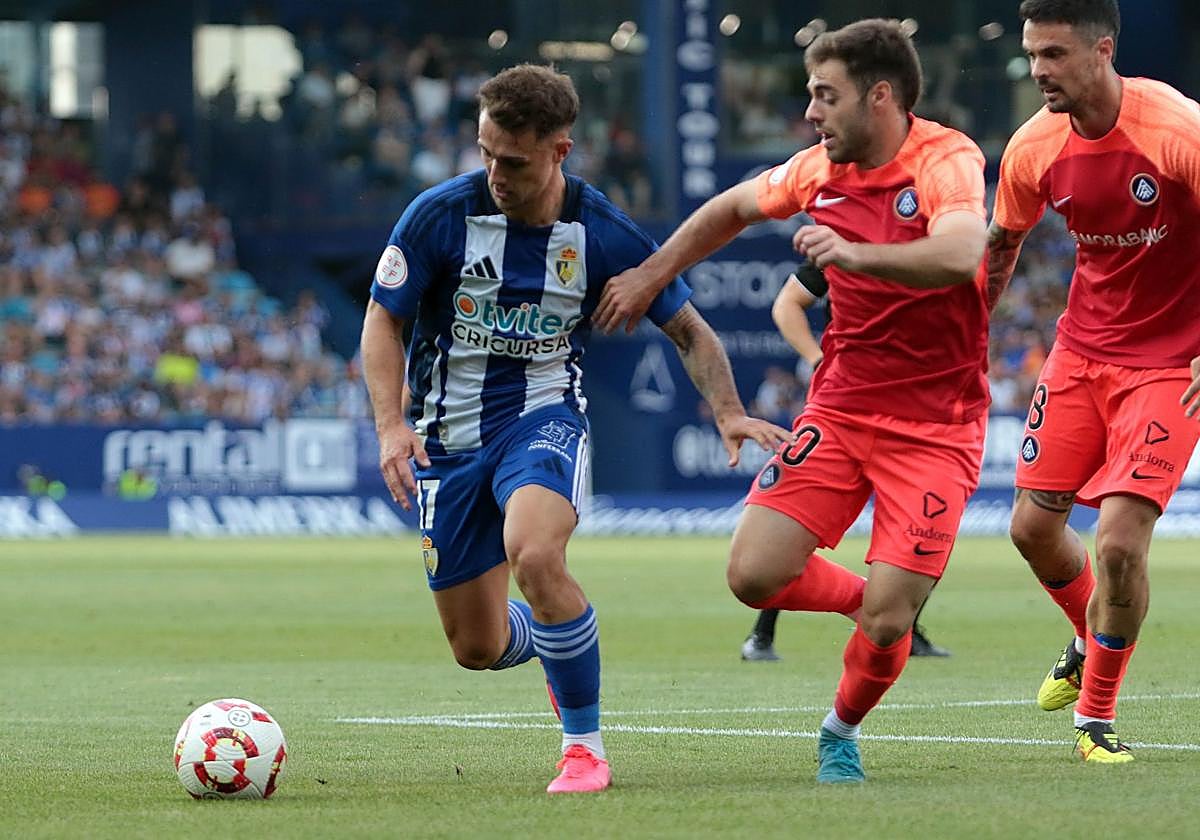 Carrique, en el partido ante el Andorra del pasado sábado.