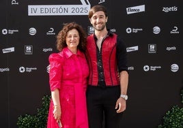 David González (D), en la entrega del Premio Joven Talento de Animal's Health.