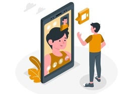 Ilustración de una videollamada.