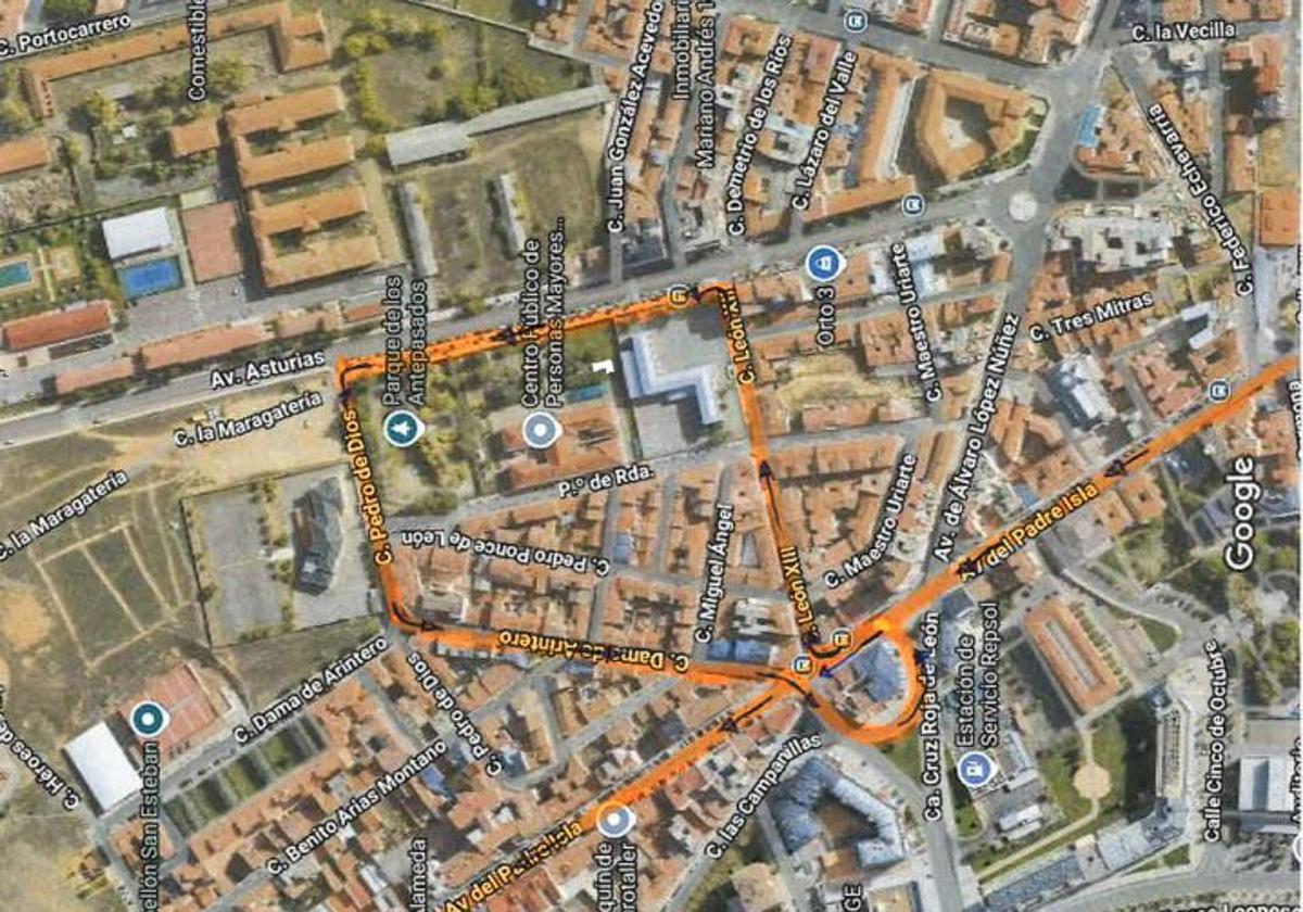 Recorrido alternativo de la línea 11.
