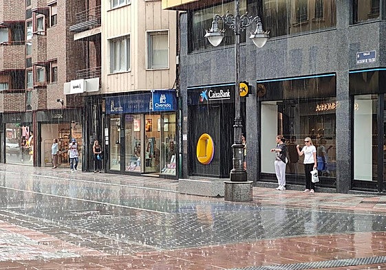 Imagen de una tormenta en León.