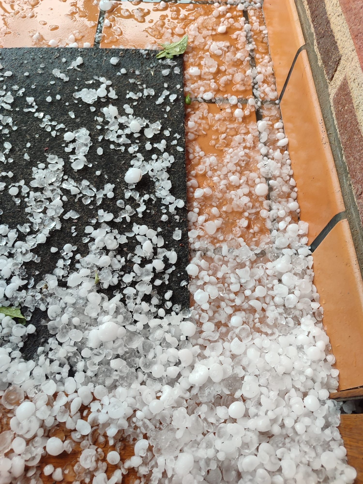 Las imágenes de la espectacular tormenta de granizo que ha caído en León