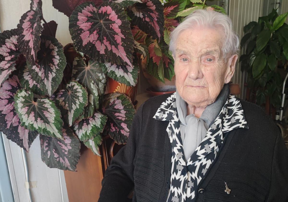 Encarnación 'Ción' Huerga González celebra su 100 cumpleaños.