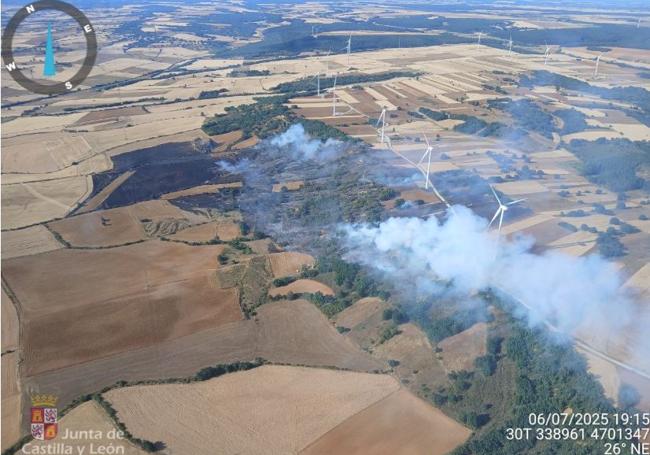 Incendio en San Pedro de Valderaduey.