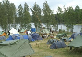 Imagen de archivo de un campamento.