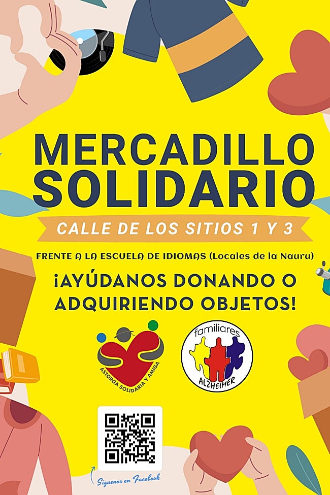 Cartel del mercadillo de la Asociación Astorga Solidaria Amiga