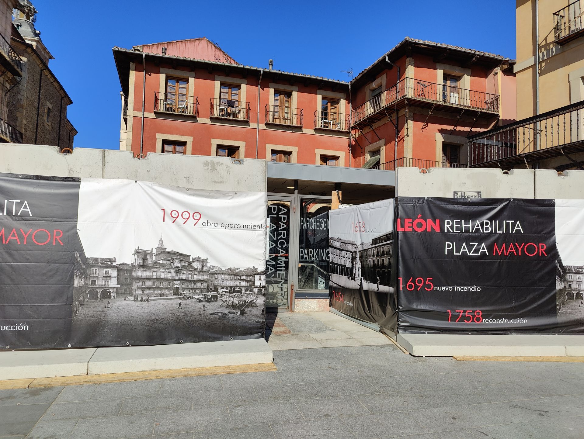 Cuarta fase de las obras en la Plaza Mayor de León