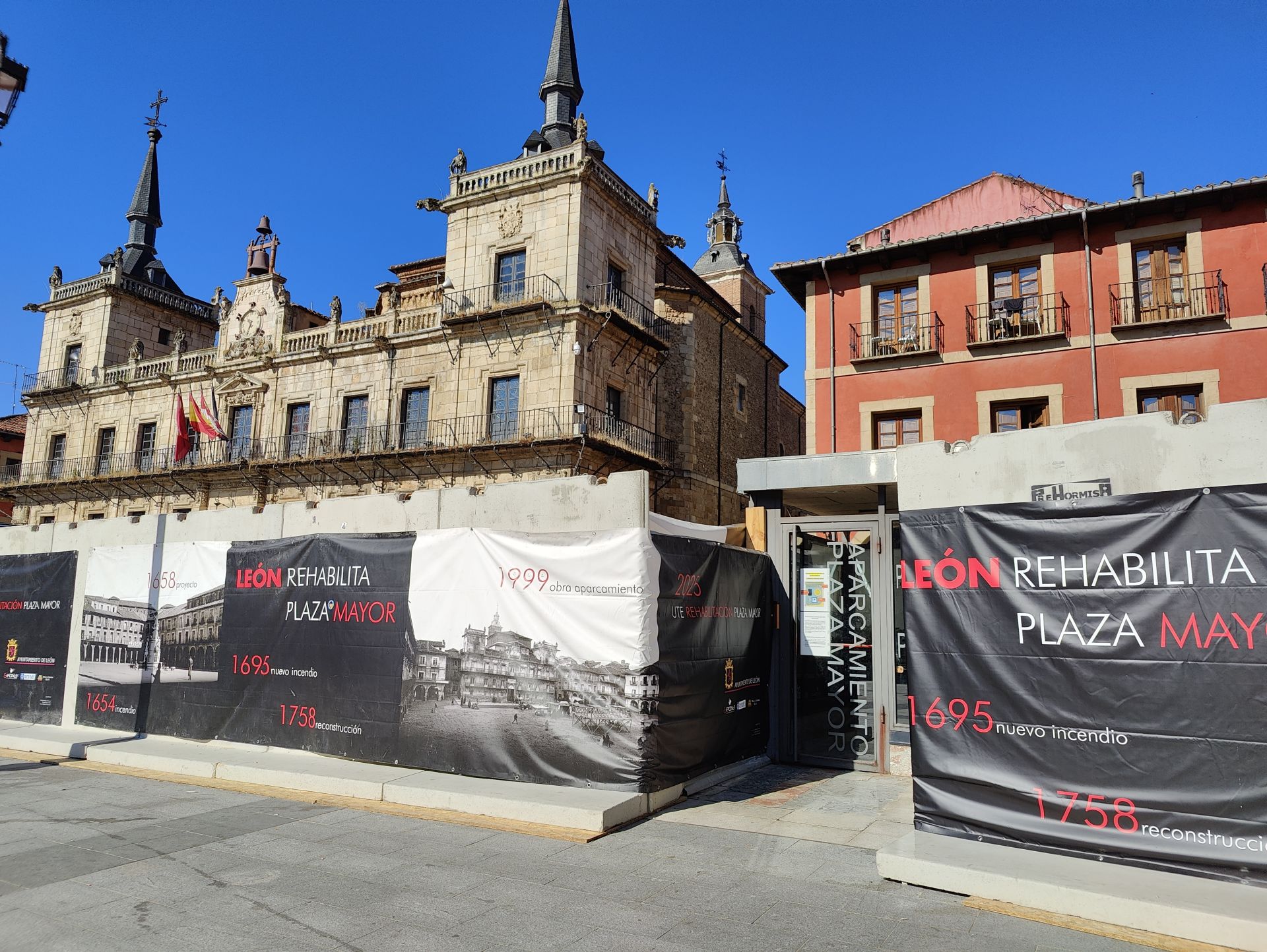 Cuarta fase de las obras en la Plaza Mayor de León