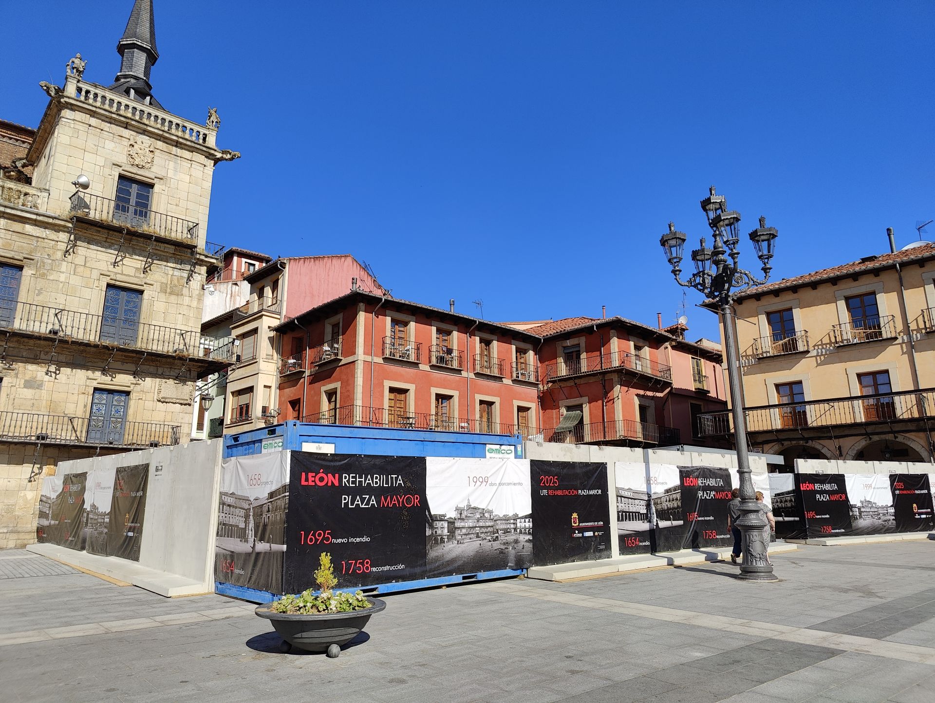 Cuarta fase de las obras en la Plaza Mayor de León