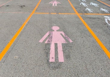 Borran los órganos sexuales masculinos de las plazas reservadas para mujeres