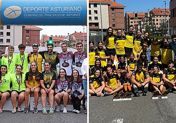 El equipo CD Leitariegos que ha competido en Gijón.