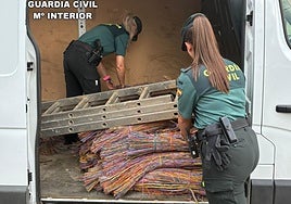 Cable interceptado en la operación.