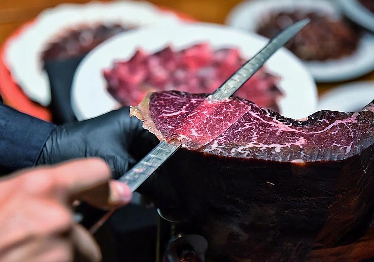 Imagen de la cecina de León.