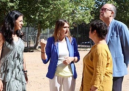 Visita de Rocio Lucas a las obras del IES 'Alonso Berruguete'.