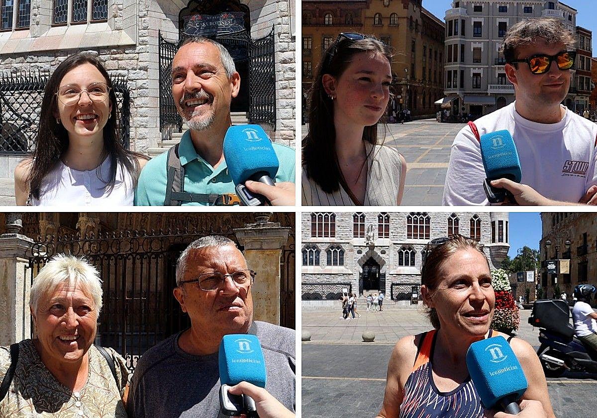 Turistas de diferentes ciudades de España vienen de visita a León.
