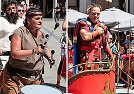 Astures por un lado y romanos por otro dan vida a la fiesta.