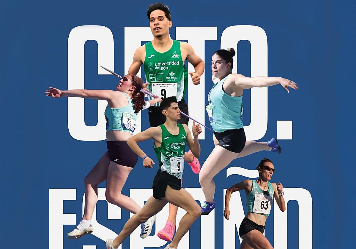 Los cinco atletas que participarán en el Campeonato de España.