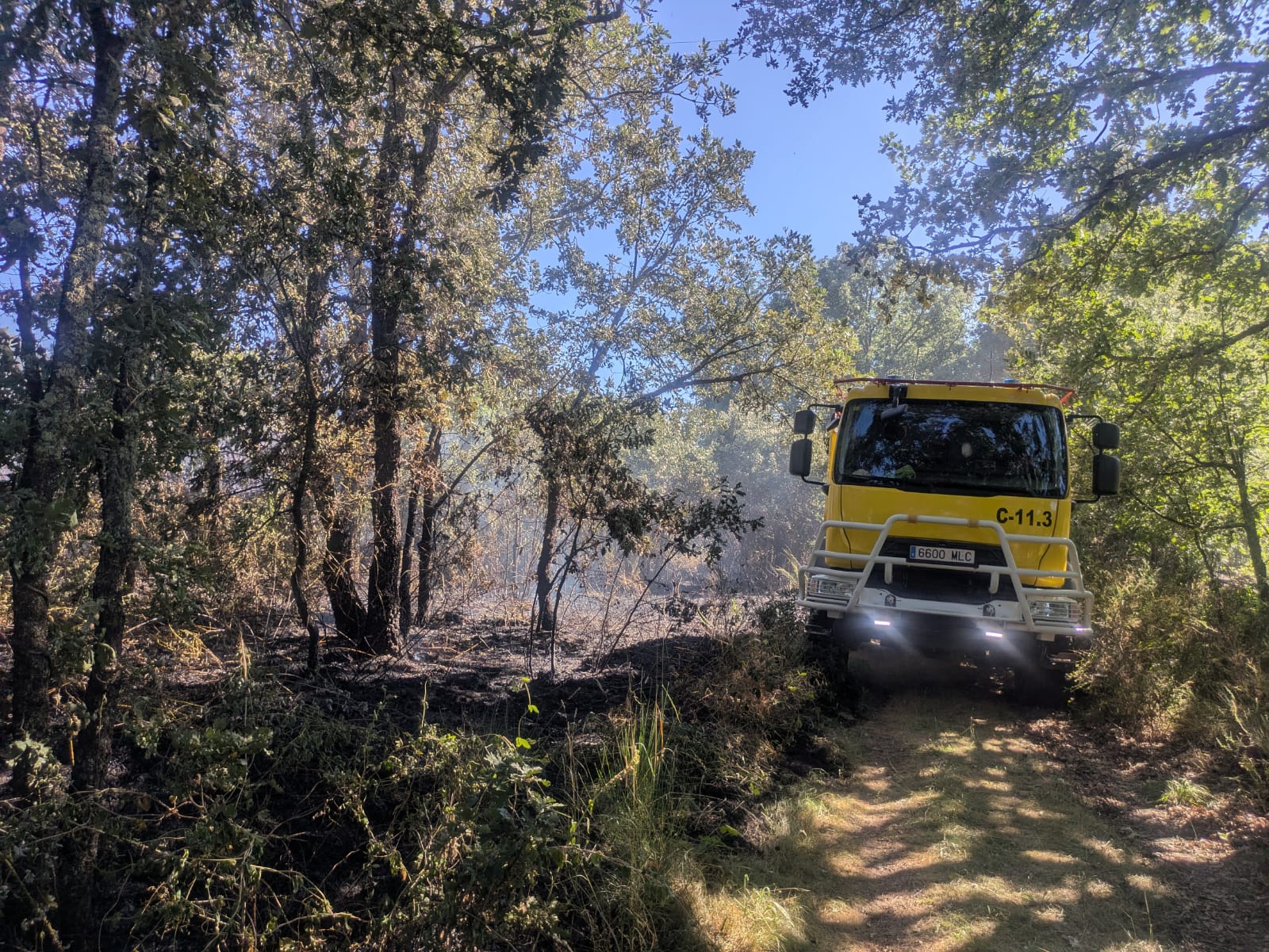 Así ha sido el incendio junto a Santa Colomba de Somoza