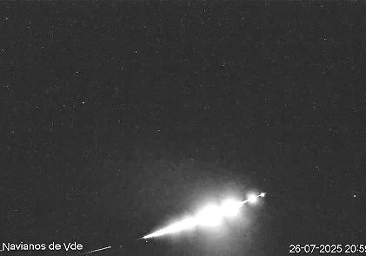 Imagen de archivo del bólido en Navianos de Valverde.