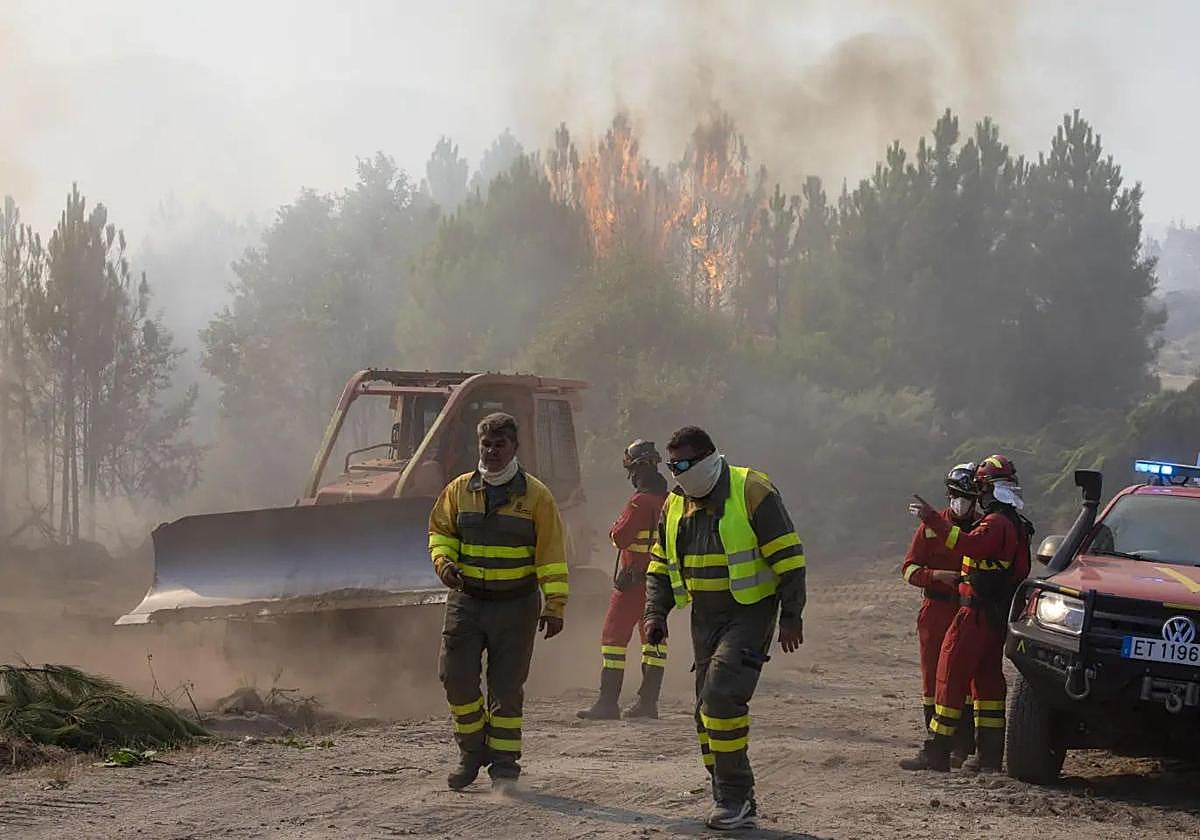 Imagen del incendio de Mombeltrán.