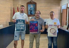 Imagen de la presentación del programa y el cartel de las fiestas patronales de La Bañeza.