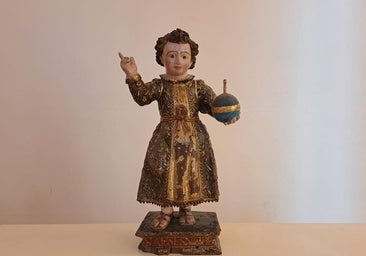 Una talla del niño Jesús del siglo XVII, pieza del mes en el Palacio de Gaudí