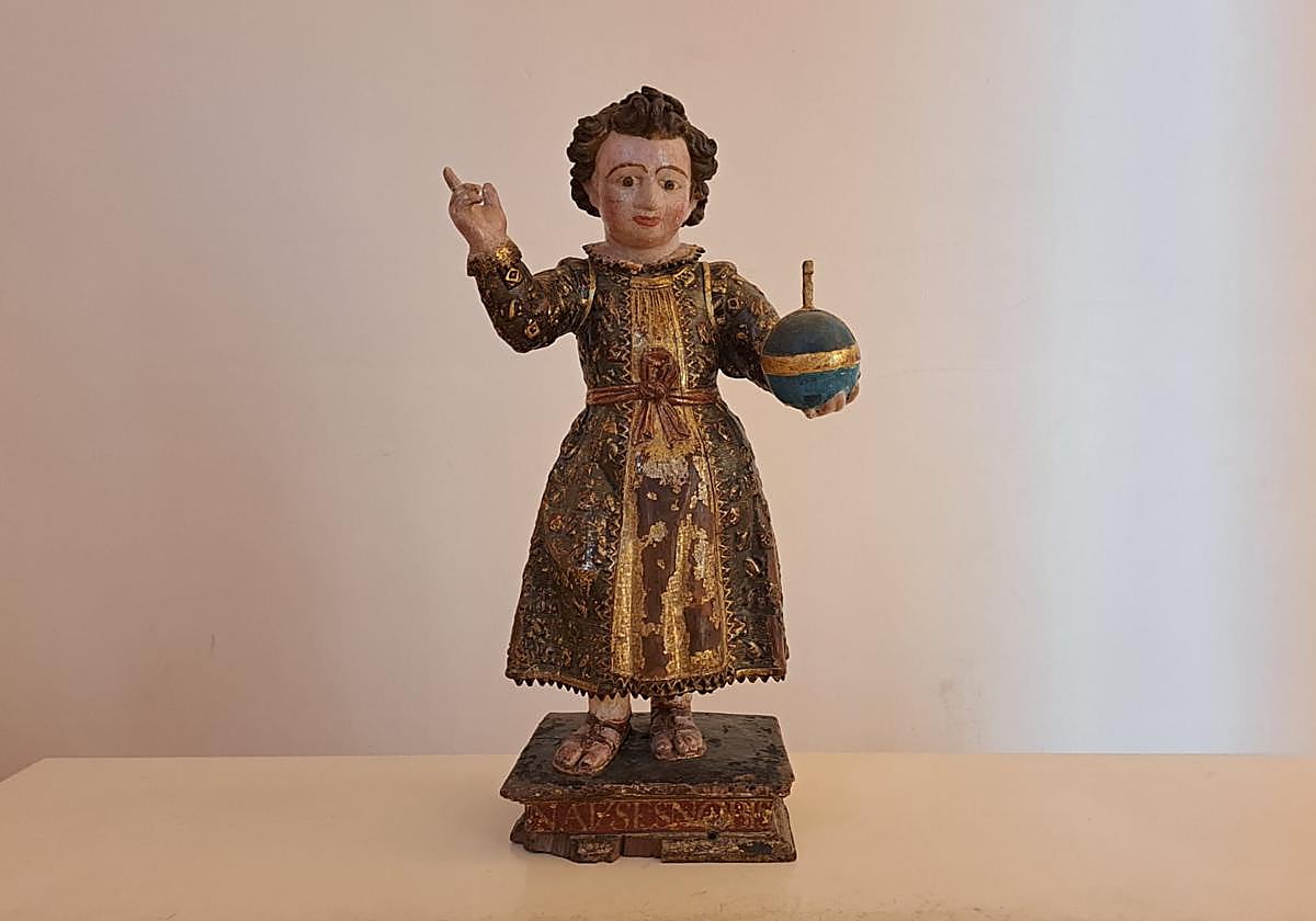 Una talla del niño Jesús del siglo XVII, pieza del mes en el Museo de los Caminos del Palacio de Gaudí