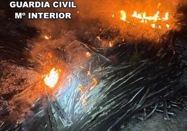 Detenidas dos personas por quemar cable de cobre en un espacio protegido de Riaño