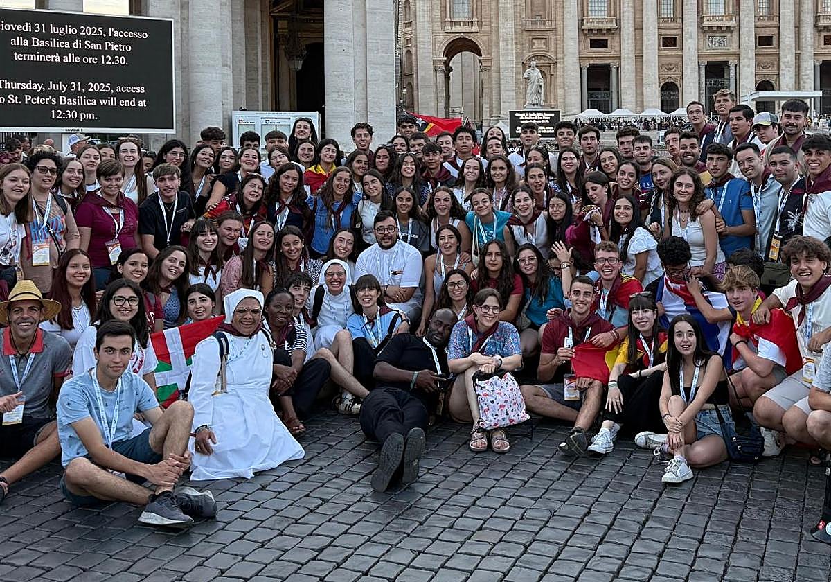 Los leoneses que fueron a Roma con la diócesis.