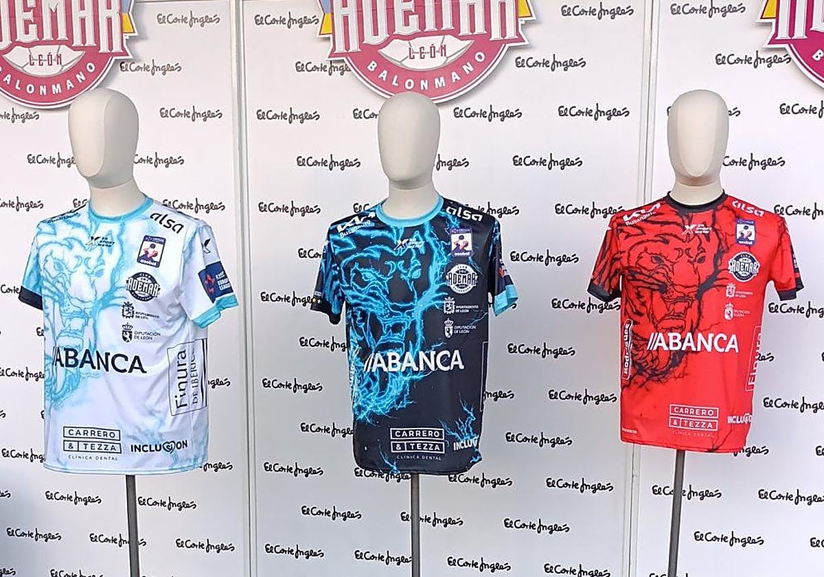 Nuevas equipaciones del Ademar para la temporada 2025-2026.