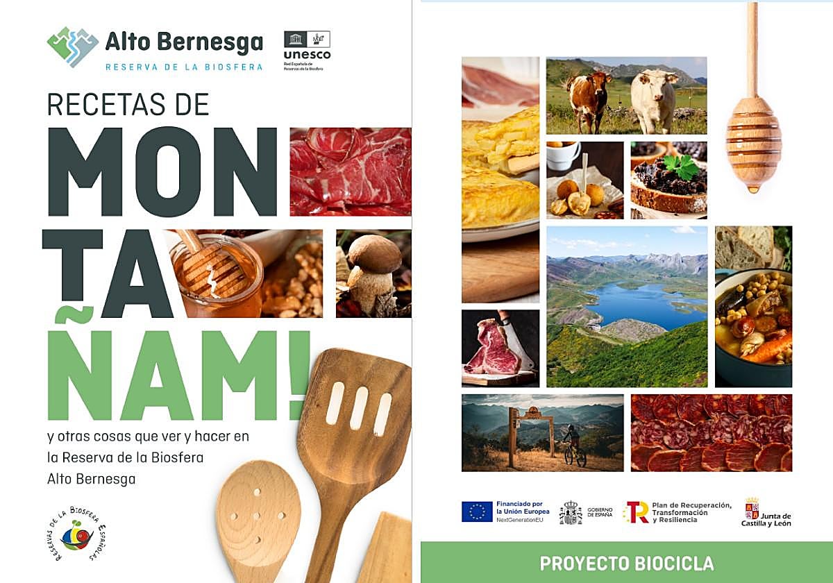 Portada y contraportada del libro editado por la Reserva de la Biosfera del Alto Bernesga.