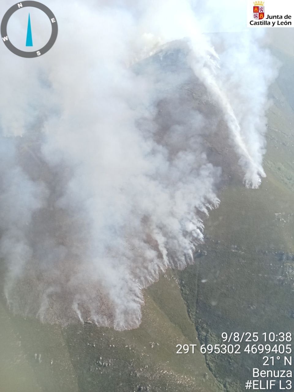 Las imágenes del incendio de Llamas de Cabrera