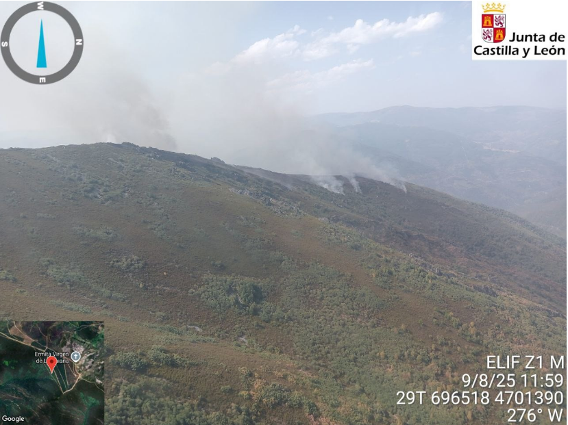 Las imágenes del incendio de Llamas de Cabrera